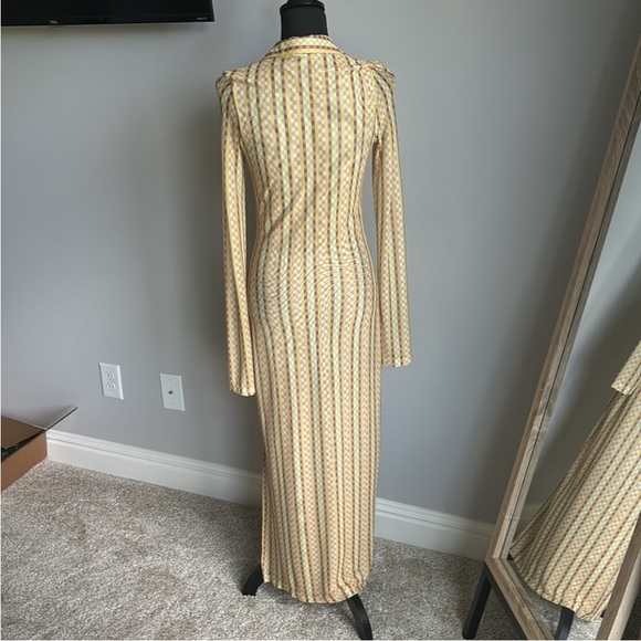 Free People Cream Ribbed Long Sleeve Sheath Dress - Picture 3 of 5